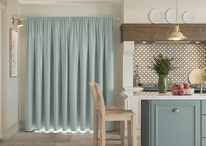 Soft Chevron, Blue Glacier - Made to Measure Curtains - Image 7